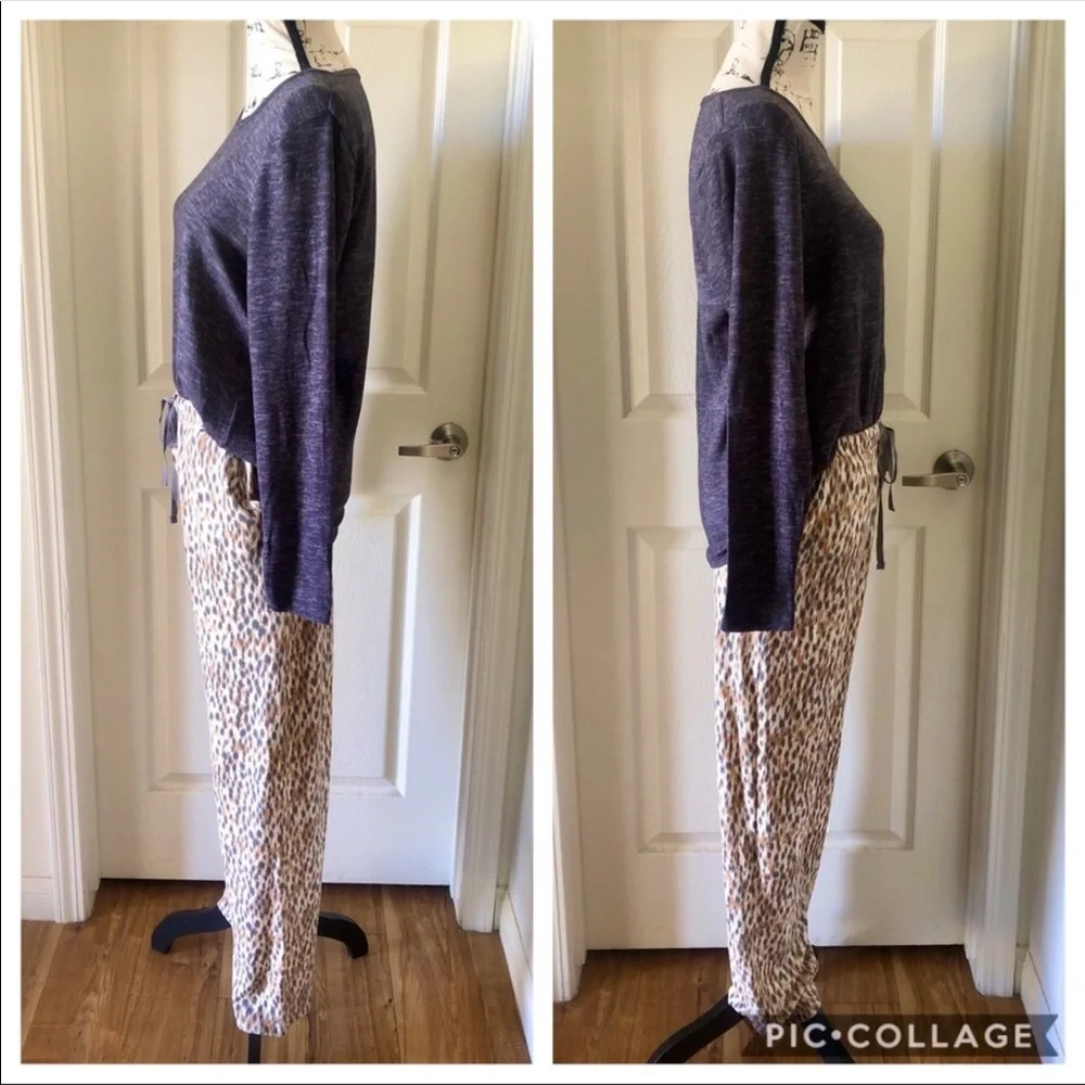 Rene Rofe Animal Print Lounge Pajamas size Medium